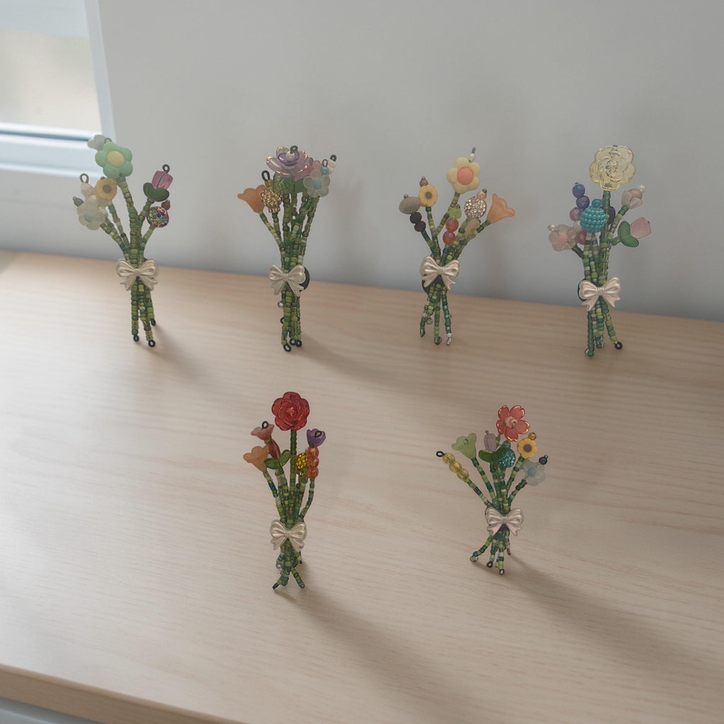 Beaded Flower Bouquet Magnet